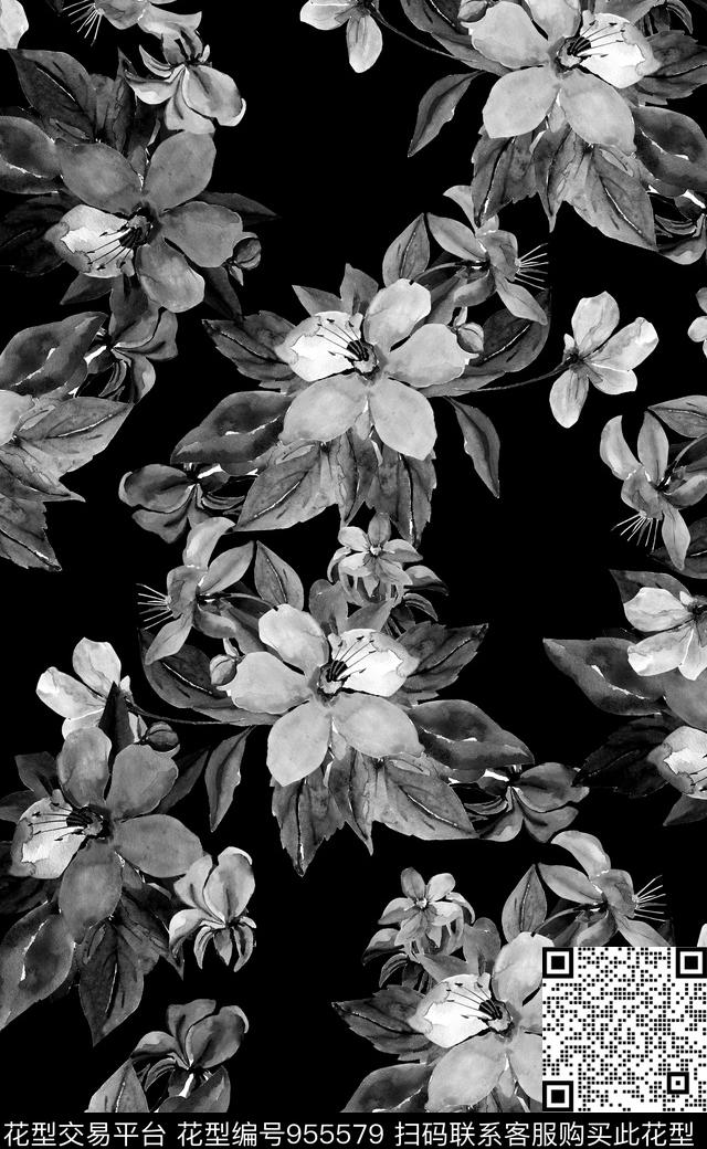 植物素雅数码华亿平台数码印花华亿平台下载（图片编号: 955579） - 瓦栏（Walan）