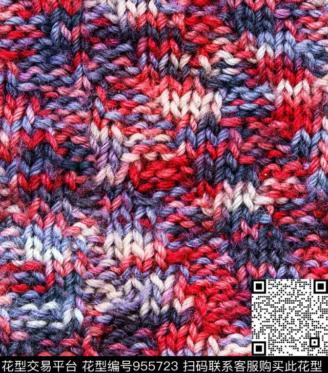 羊毛衫毛线针织毛衫肌理数码印花华亿平台下载（图片编号: 955723） - 瓦栏（Walan）