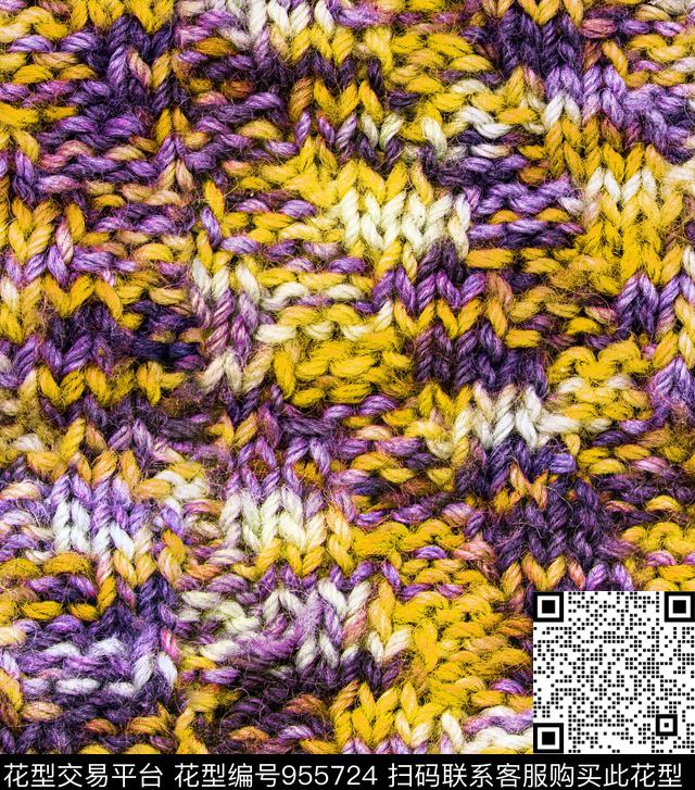 羊毛衫毛线针织毛衫肌理数码印花华亿平台下载（图片编号: 955724） - 瓦栏（Walan）