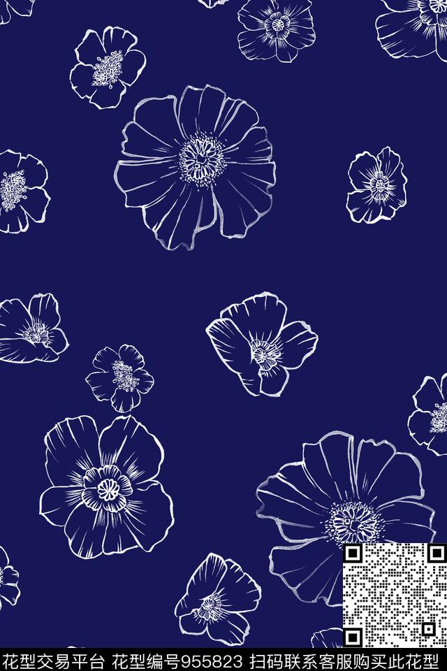 植物传统华亿平台花卉传统印花华亿平台下载（图片编号: 955823） - 瓦栏（Walan）