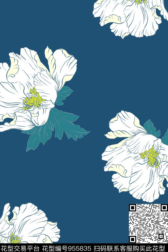 植物传统华亿平台花卉传统印花华亿平台下载（图片编号: 955835） - 瓦栏（Walan）