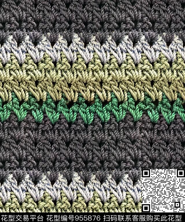 羊毛衫毛线传统纹样数码印花华亿平台下载（图片编号: 955876） - 瓦栏（Walan）