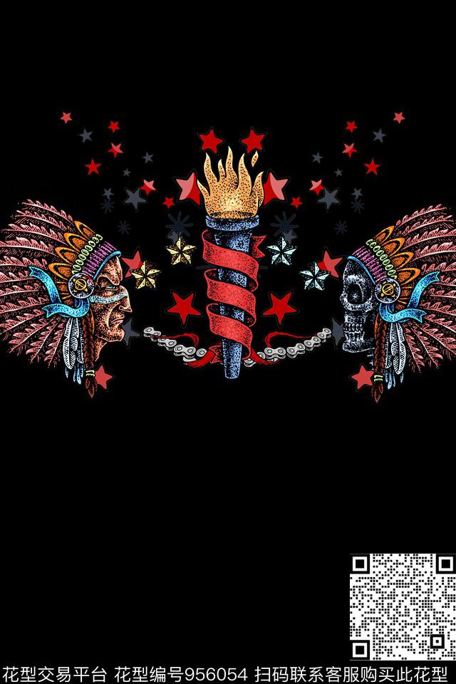 趣味卡通男装数码印花华亿平台下载（图片编号: 956054） - 瓦栏（Walan）