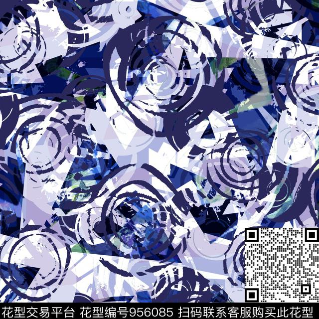 古典花纹花卉大牌风数码印花华亿平台下载（图片编号: 956085） - 瓦栏（Walan）