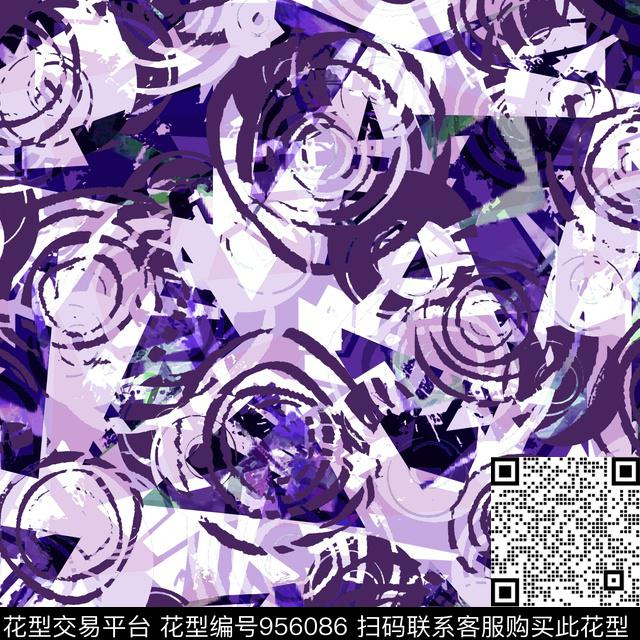 古典花纹花卉大牌风数码印花华亿平台下载（图片编号: 956086） - 瓦栏（Walan）