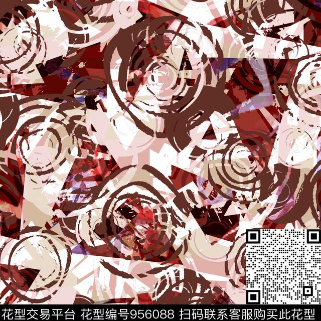 古典花纹花卉大牌风数码印花华亿平台下载（图片编号: 956088） - 瓦栏（Walan）