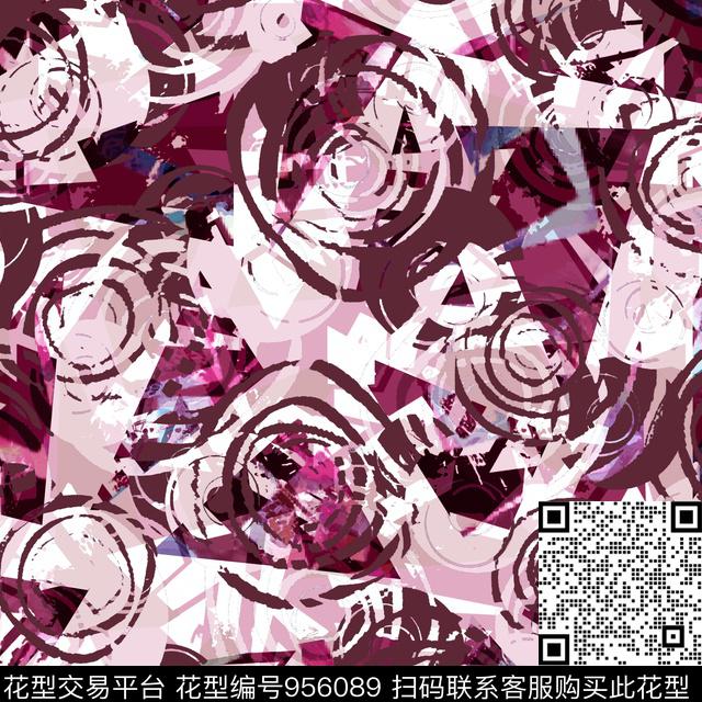 古典花纹花卉大牌风数码印花华亿平台下载（图片编号: 956089） - 瓦栏（Walan）