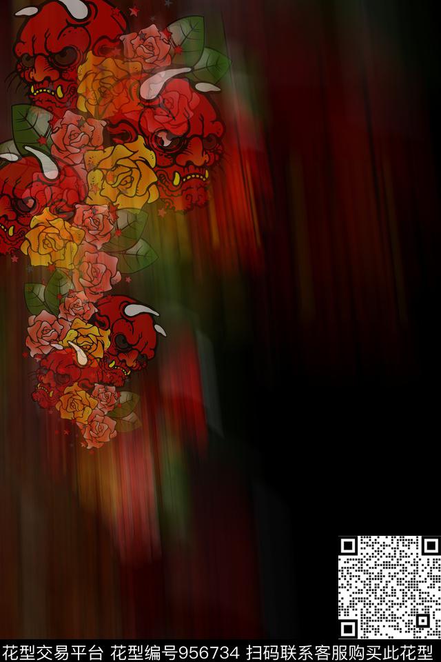 趣味卡通男装数码印花华亿平台下载（图片编号: 956734） - 瓦栏（Walan）