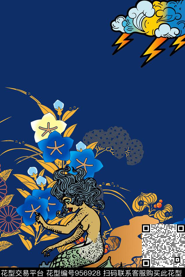 趣味卡通男装数码印花华亿平台下载（图片编号: 956928） - 瓦栏（Walan）