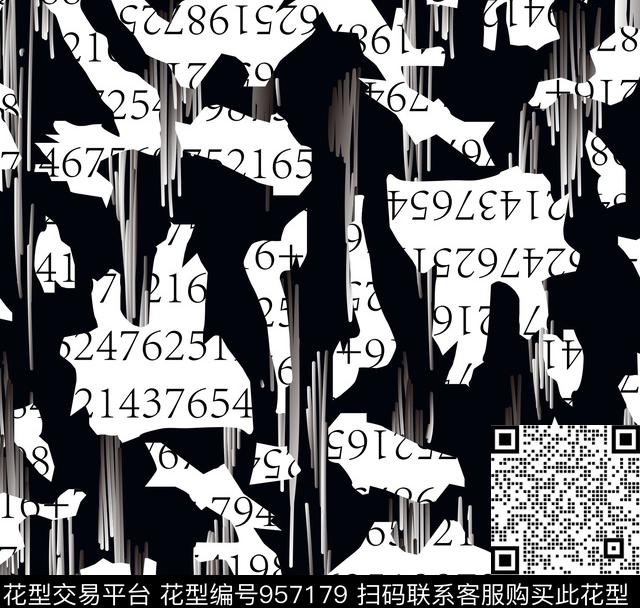 数码华亿平台男装抽象数码印花华亿平台下载（图片编号: 957179） - 瓦栏（Walan）