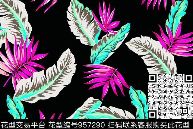 枫叶植物数码华亿平台数码印花华亿平台下载（图片编号: 957290） - 瓦栏（Walan）