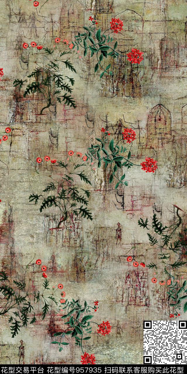 3D立体小碎花数码华亿平台数码印花华亿平台下载（图片编号: 957935） - 瓦栏（Walan）