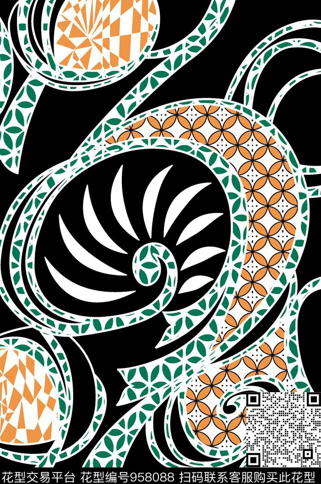 几何男装几何线条几何数码印花华亿平台下载（图片编号: 958088） - 瓦栏（Walan）