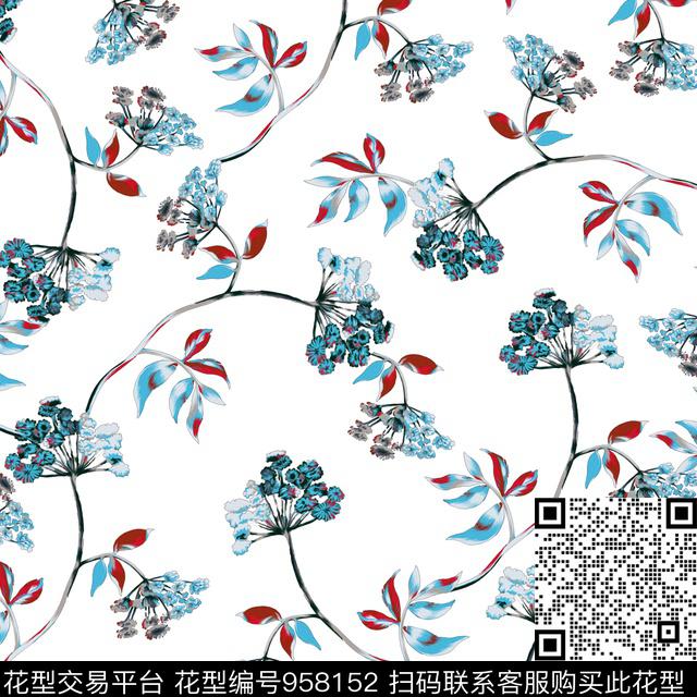 小碎花数码华亿平台花卉数码印花华亿平台下载（图片编号: 958152） - 瓦栏（Walan）