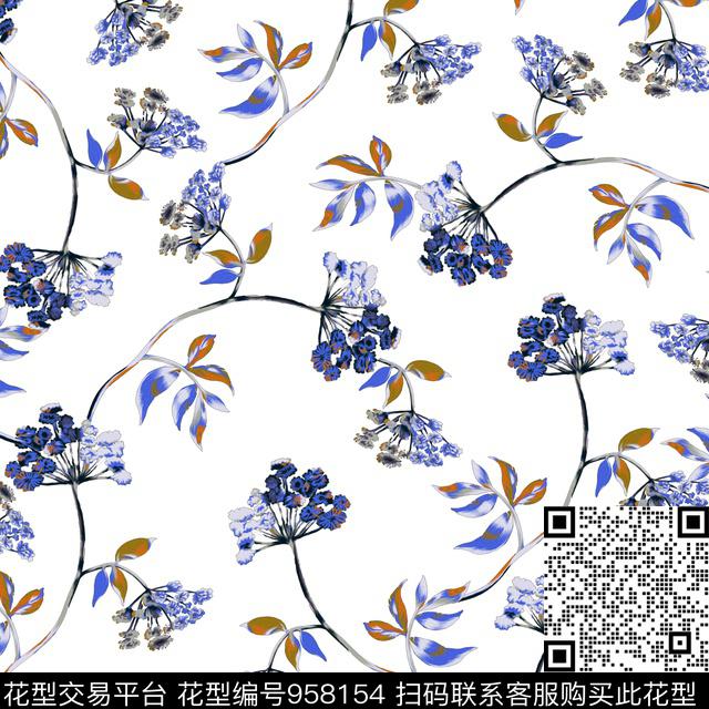 小碎花数码华亿平台花卉数码印花华亿平台下载（图片编号: 958154） - 瓦栏（Walan）