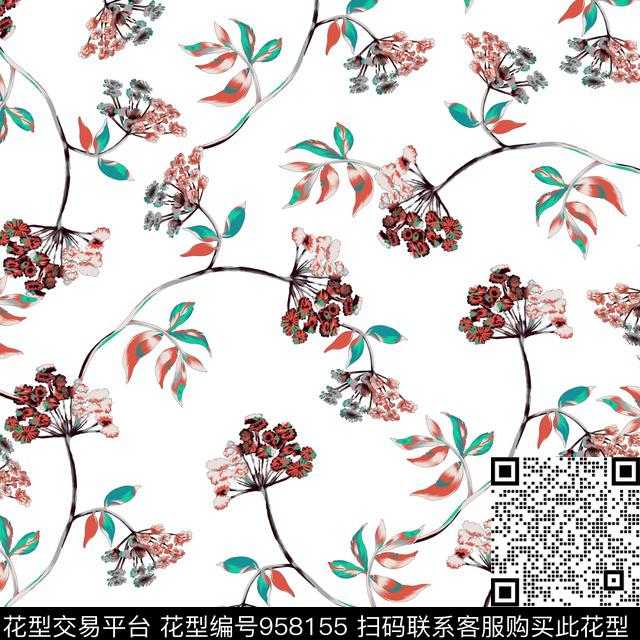小碎花数码华亿平台花卉数码印花华亿平台下载（图片编号: 958155） - 瓦栏（Walan）