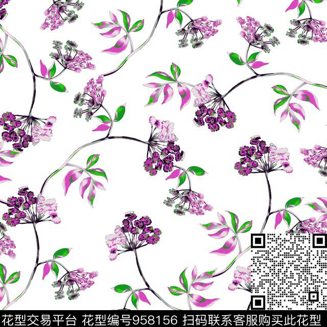 小碎花数码华亿平台花卉数码印花华亿平台下载（图片编号: 958156） - 瓦栏（Walan）