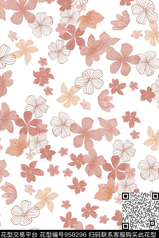 小碎花传统华亿平台素雅传统印花华亿平台下载（图片编号: 958296） - 瓦栏（Walan）