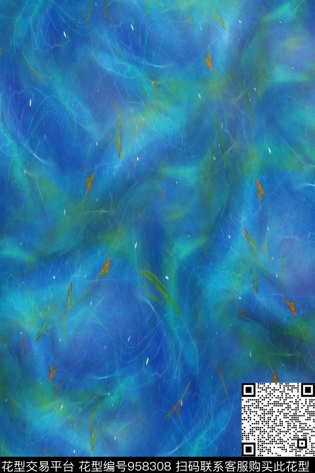 数码华亿平台抽象女装数码印花华亿平台下载（图片编号: 958308） - 瓦栏（Walan）