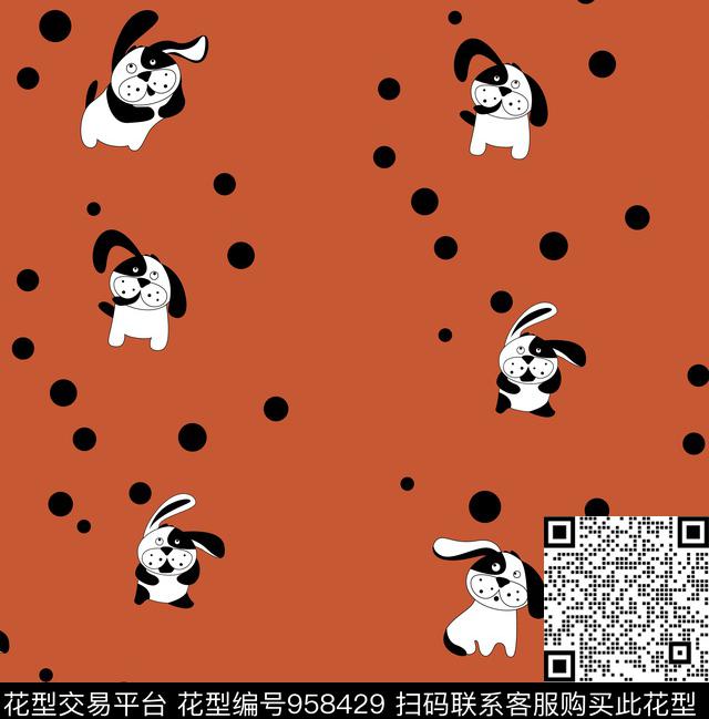 波点卡通印花传统印花华亿平台下载（图片编号: 958429） - 瓦栏（Walan）