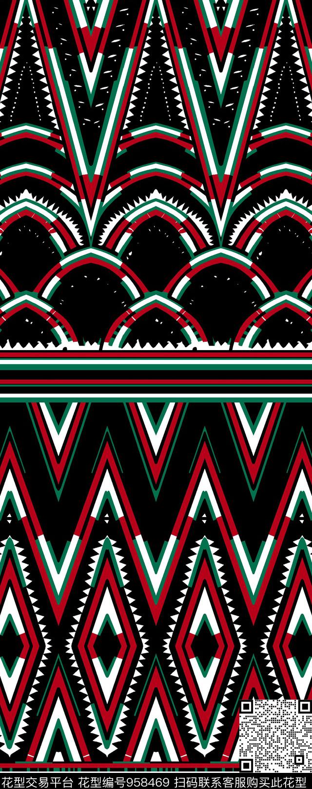 几何趣味几何菱形几何传统印花华亿平台下载（图片编号: 958469） - 瓦栏（Walan）