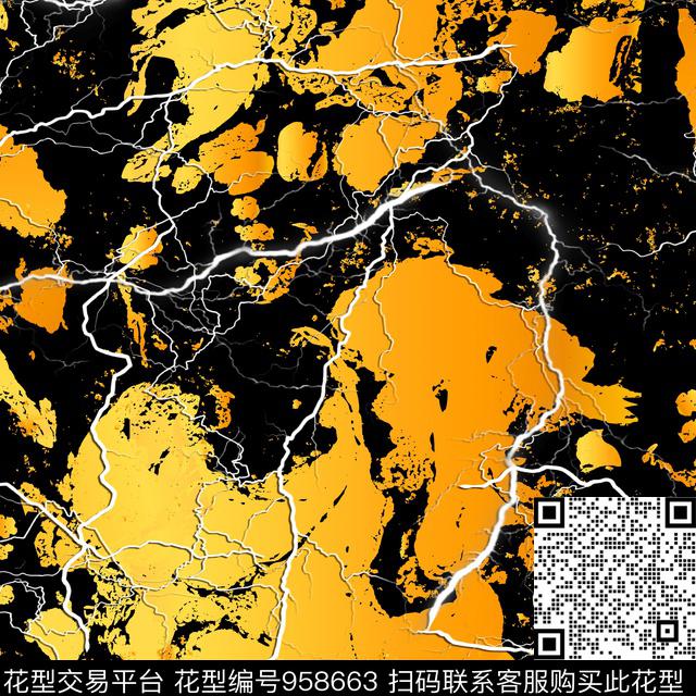 街头抽象大牌风数码印花华亿平台下载（图片编号: 958663） - 瓦栏（Walan）