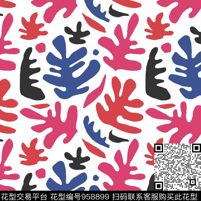 花卉绿植树叶泳装传统印花华亿平台下载（图片编号: 958899） - 瓦栏（Walan）