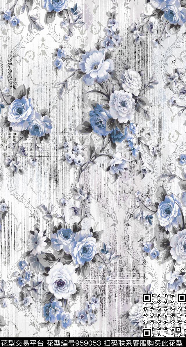 民族风花卉墙纸数码印花华亿平台下载（图片编号: 959053） - 瓦栏（Walan）