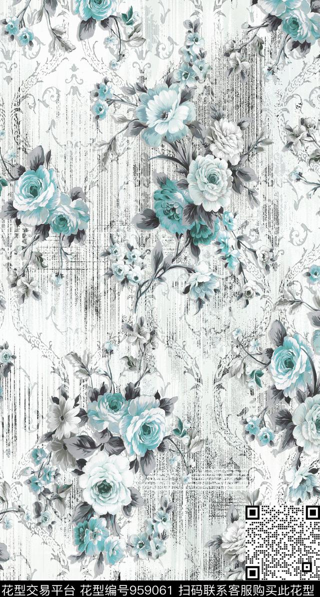 民族风花卉墙纸数码印花华亿平台下载（图片编号: 959061） - 瓦栏（Walan）