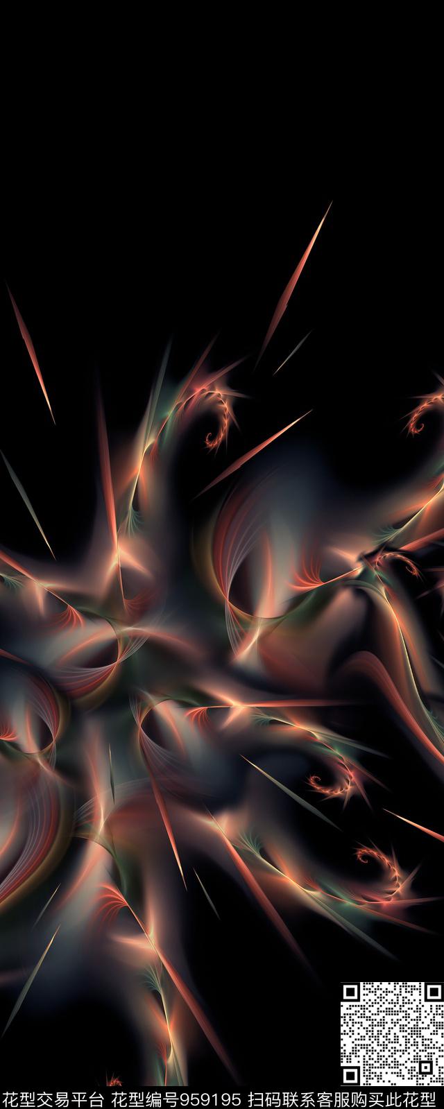 男装抽象渐变数码印花华亿平台下载（图片编号: 959195） - 瓦栏（Walan）