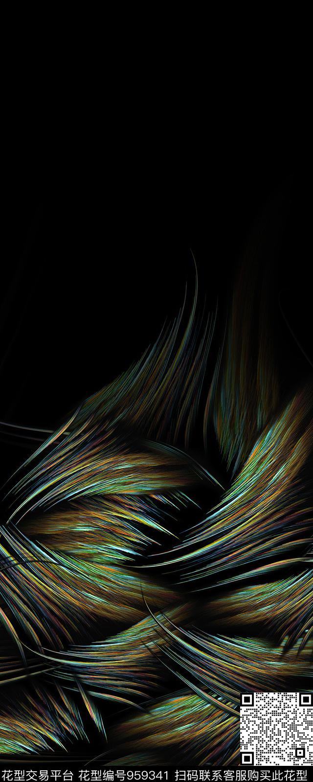 肌理男装抽象数码印花华亿平台下载（图片编号: 959341） - 瓦栏（Walan）