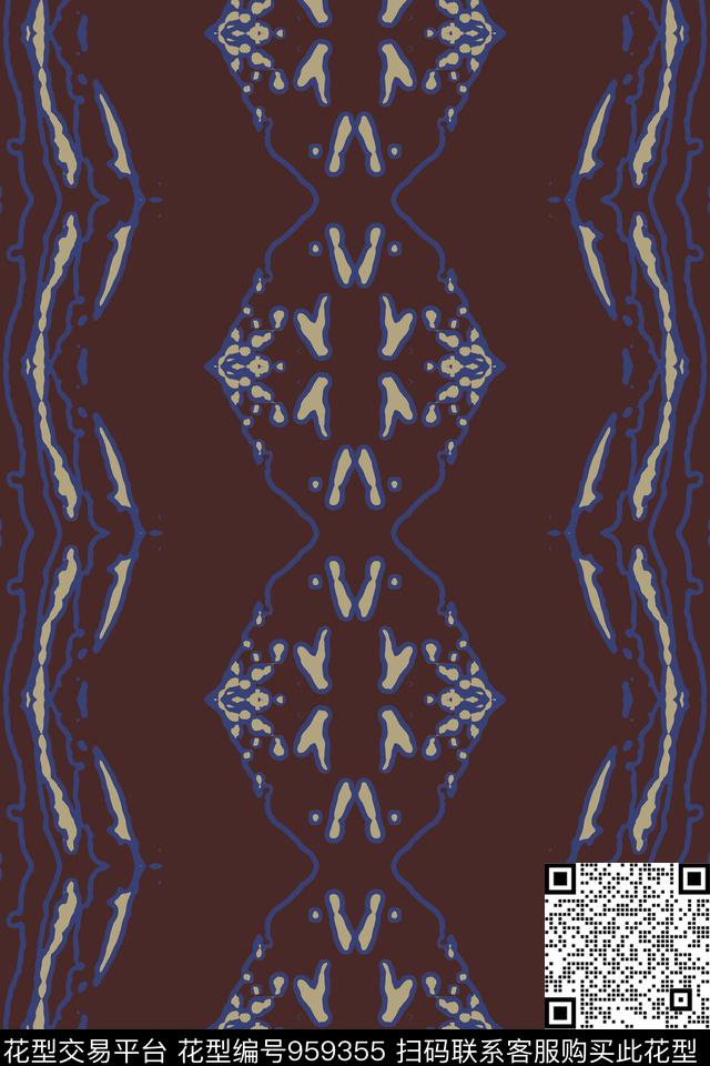 秋冬华亿平台风格化花卉男装休闲花卉传统印花华亿平台下载（图片编号: 959355） - 瓦栏（Walan）