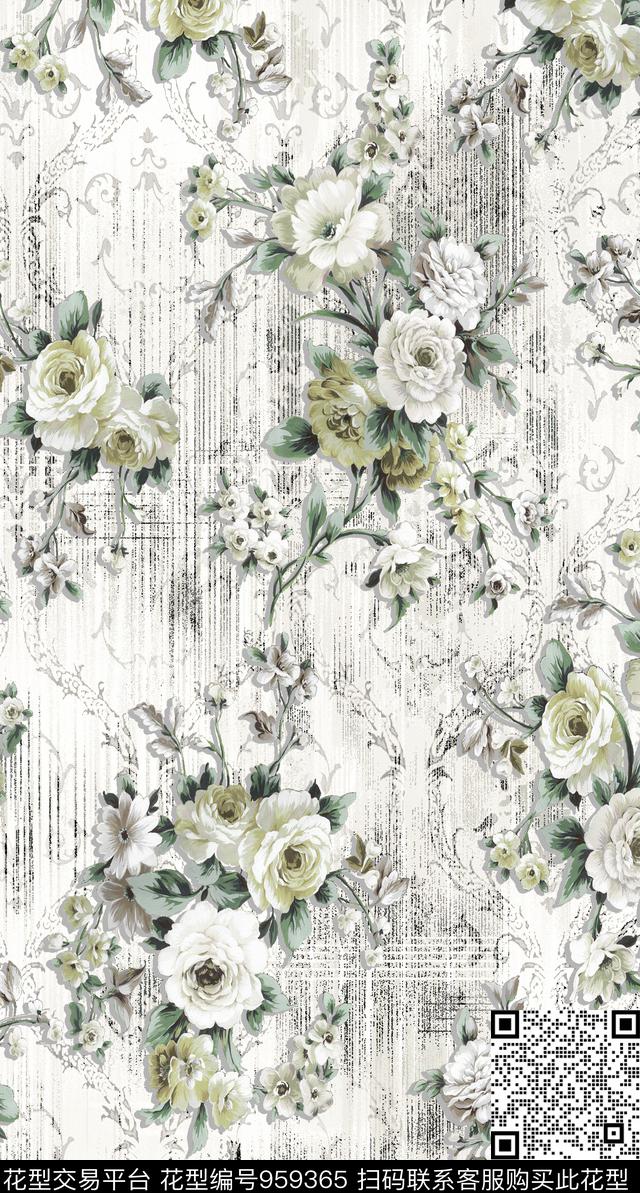 民族风花卉墙纸数码印花华亿平台下载（图片编号: 959365） - 瓦栏（Walan）
