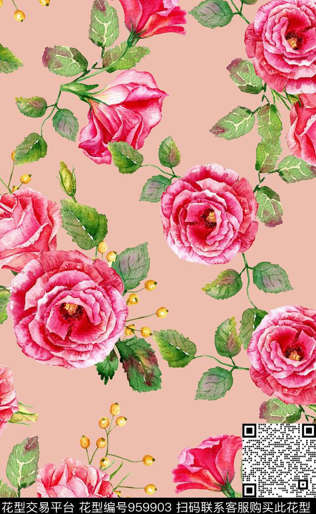 素雅植物数码华亿平台数码印花华亿平台下载（图片编号: 959903） - 瓦栏（Walan）