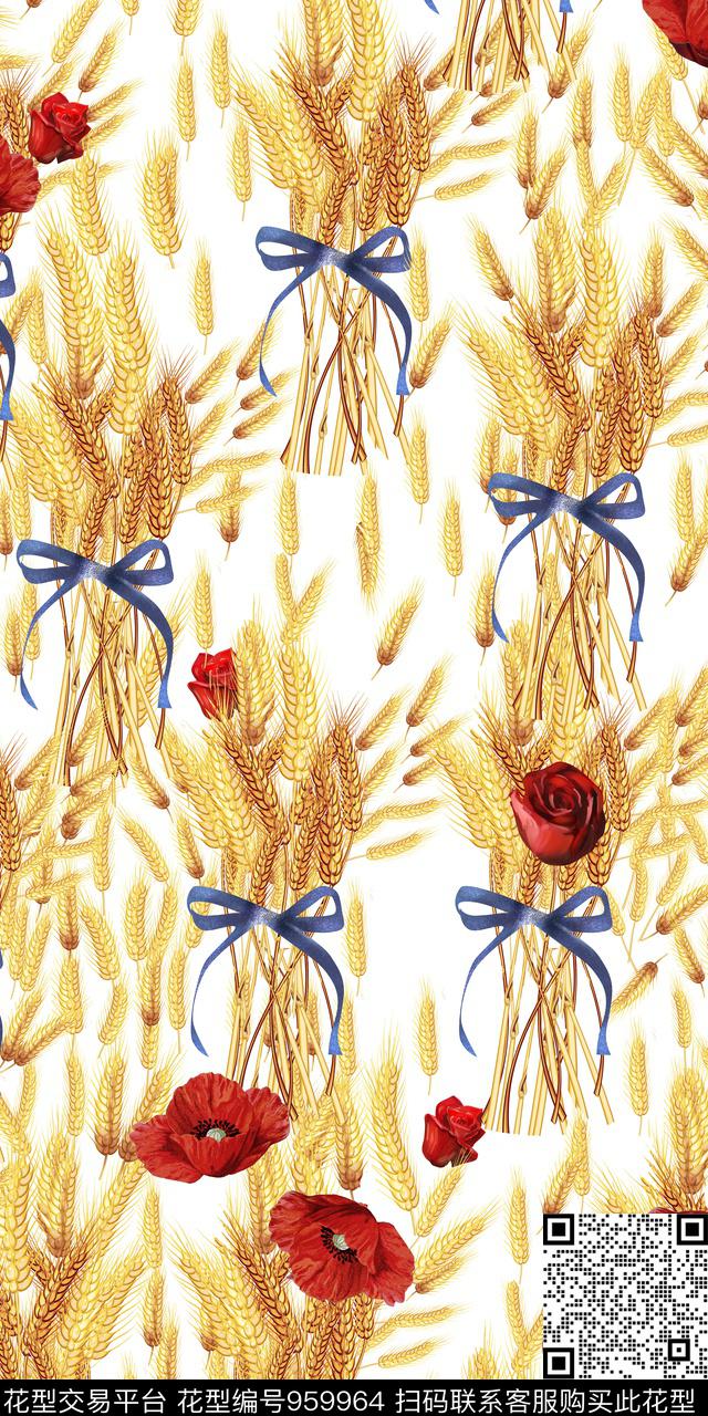 麦穗DOLCEGABBANA大牌风数码印花华亿平台下载（图片编号: 959964） - 瓦栏（Walan）