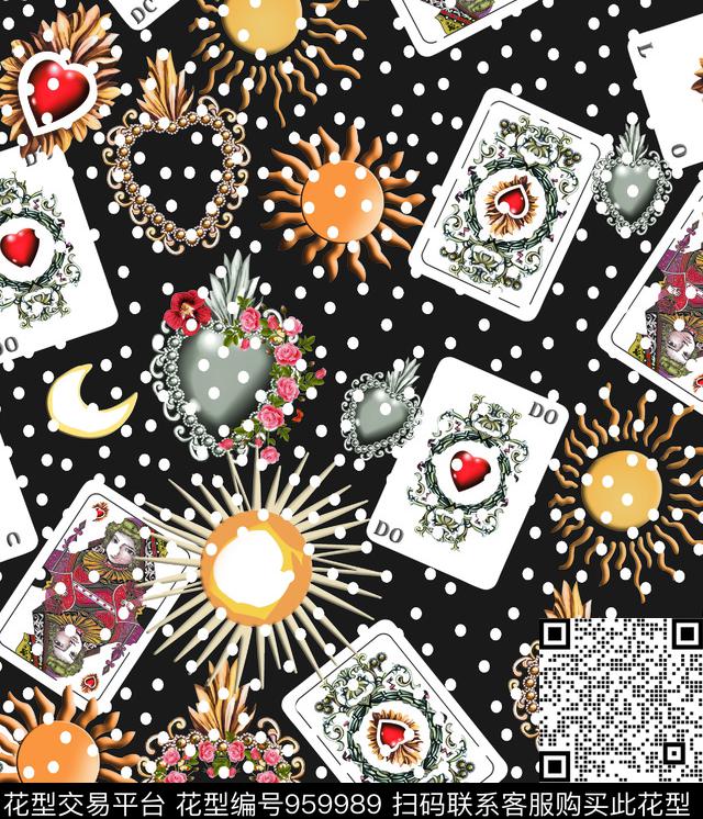 DOLCEGABBANA扑克2018春夏大牌女装数码印花华亿平台下载（图片编号: 959989） - 瓦栏（Walan）