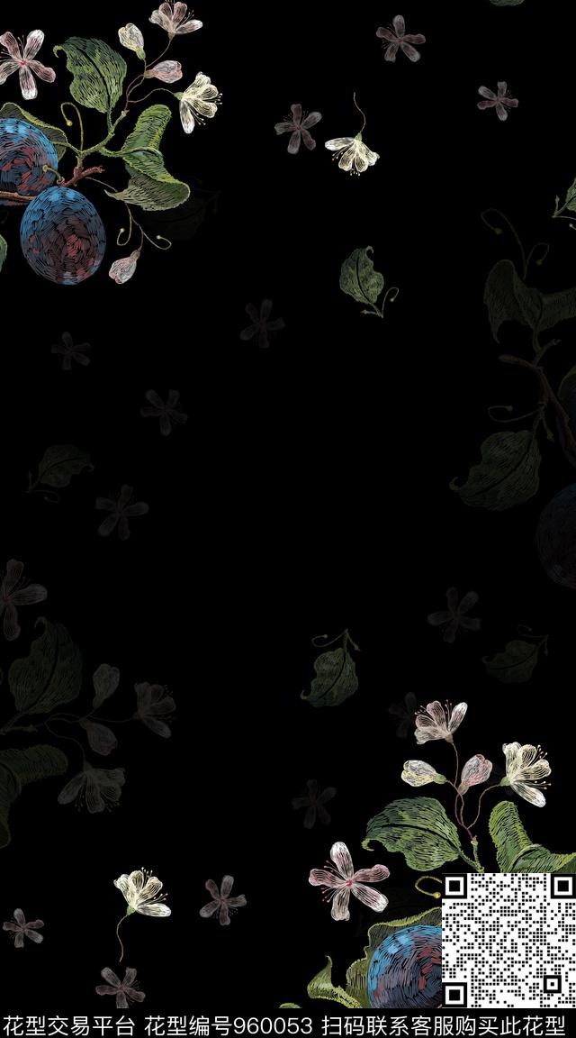 民族风绣花华亿平台定位花数码印花华亿平台下载（图片编号: 960053） - 瓦栏（Walan）