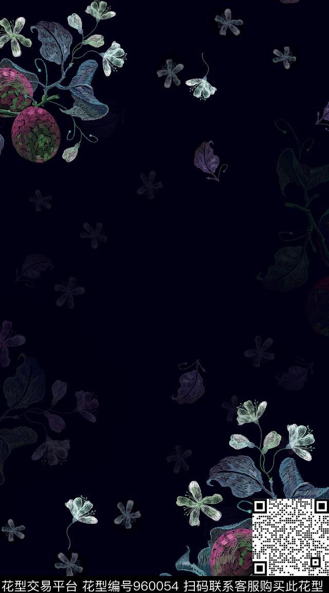 民族风绣花华亿平台定位花数码印花华亿平台下载（图片编号: 960054） - 瓦栏（Walan）