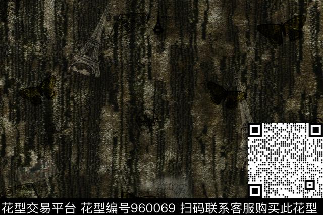 迷彩树纹几何数码印花华亿平台下载（图片编号: 960069） - 瓦栏（Walan）