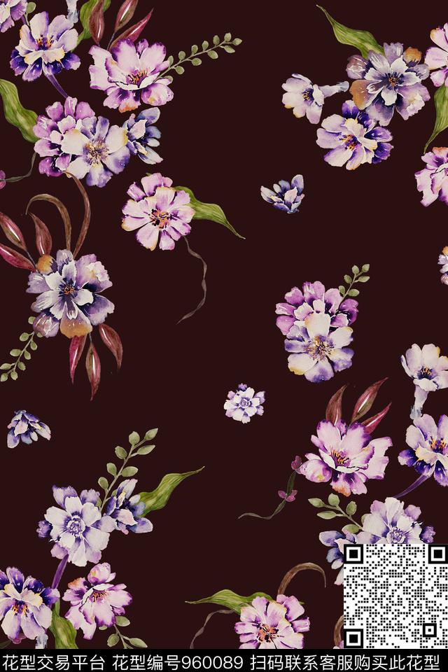 小碎花数码华亿平台花卉数码印花华亿平台下载（图片编号: 960089） - 瓦栏（Walan）