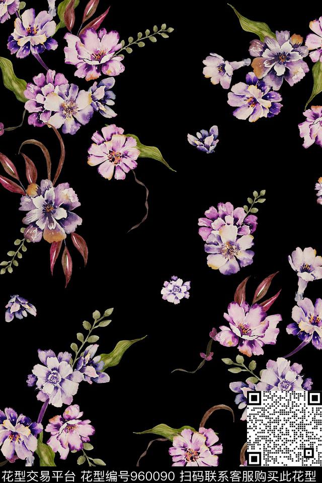 小碎花数码华亿平台花卉数码印花华亿平台下载（图片编号: 960090） - 瓦栏（Walan）