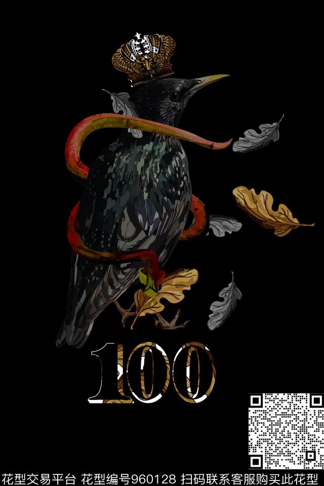 男装黑白华亿平台大牌风数码印花华亿平台下载（图片编号: 960128） - 瓦栏（Walan）