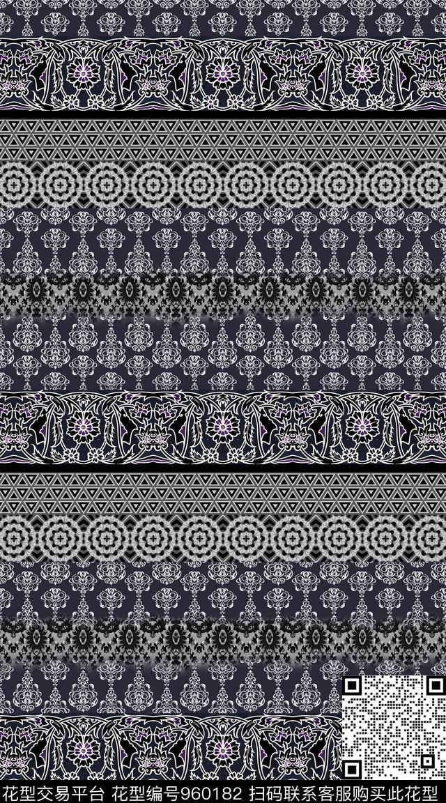 数码华亿平台几何大牌风数码印花华亿平台下载（图片编号: 960182） - 瓦栏（Walan）