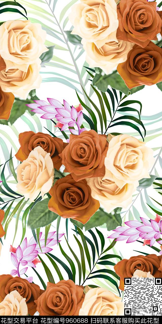 花卉照片花卉绿植树叶数码印花华亿平台下载（图片编号: 960688） - 瓦栏（Walan）