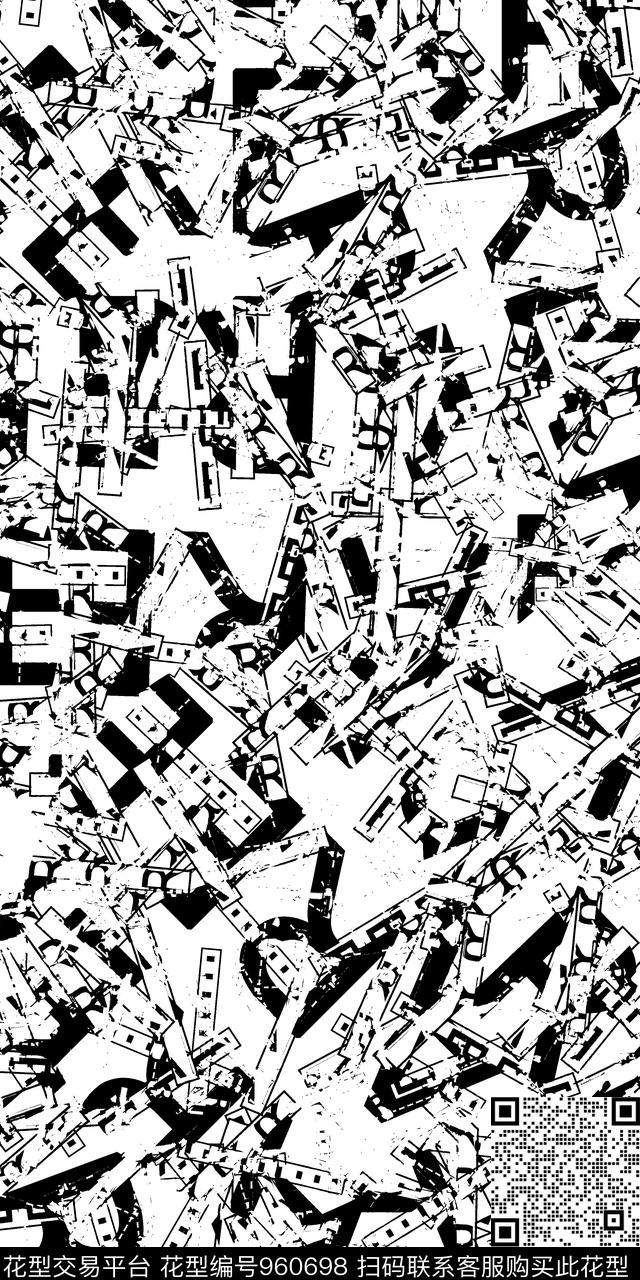 趣味男装抽象数码印花华亿平台下载（图片编号: 960698） - 瓦栏（Walan）