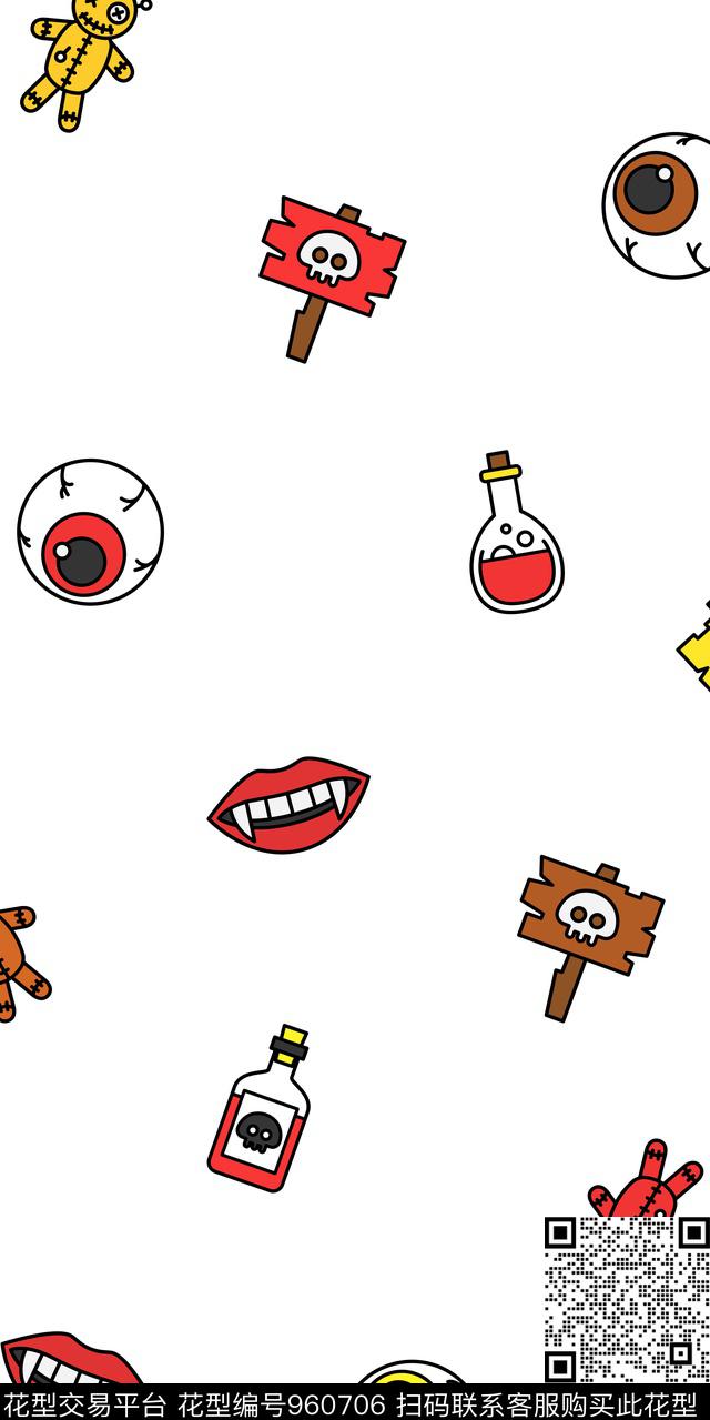 趣味卡通传统华亿平台传统印花华亿平台下载（图片编号: 960706） - 瓦栏（Walan）