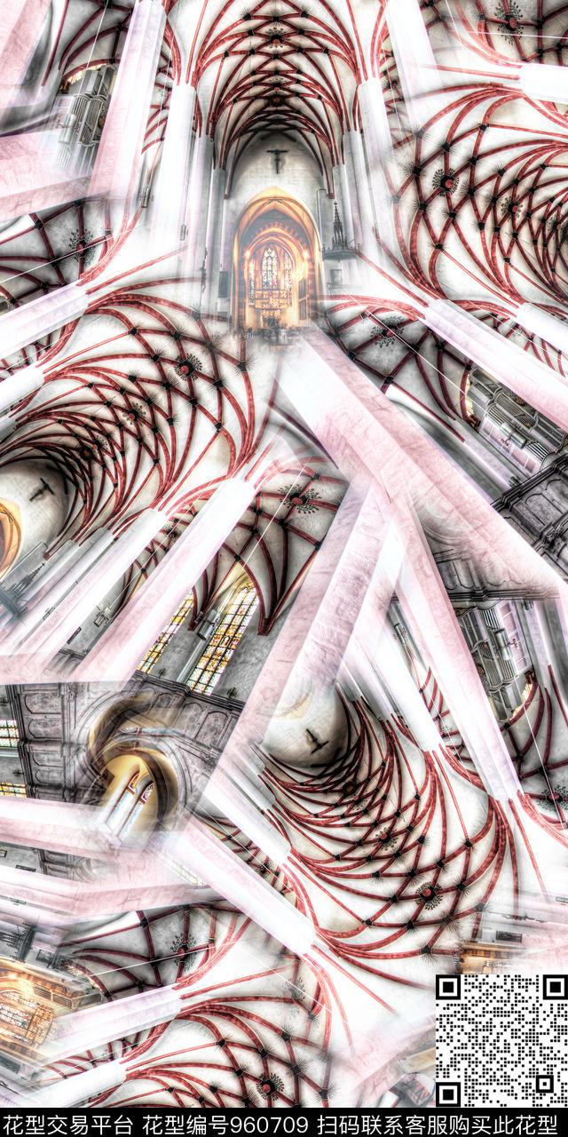 数码华亿平台抽象几何数码印花华亿平台下载（图片编号: 960709） - 瓦栏（Walan）