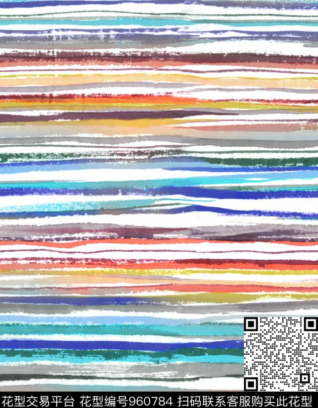 几何手绘花卉年轻女性数码印花华亿平台下载（图片编号: 960784） - 瓦栏（Walan）