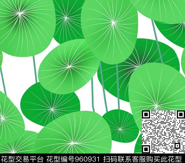 植物春夏华亿平台线条花卉数码印花华亿平台下载（图片编号: 960931） - 瓦栏（Walan）