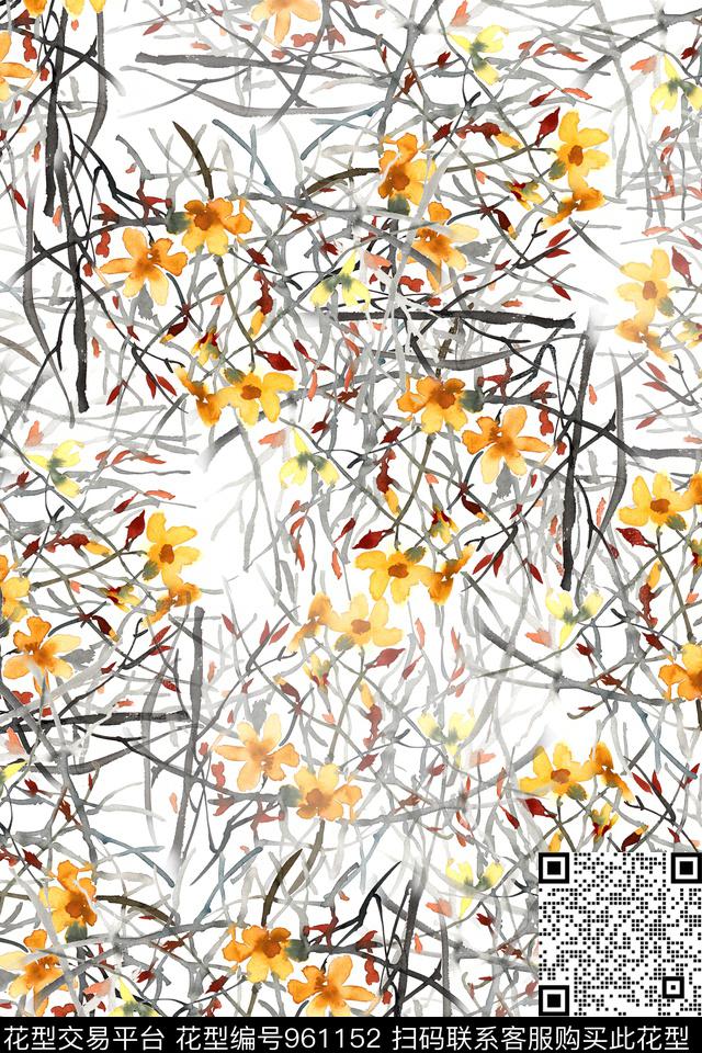 小碎花绘画数码华亿平台数码印花华亿平台下载（图片编号: 961152） - 瓦栏（Walan）